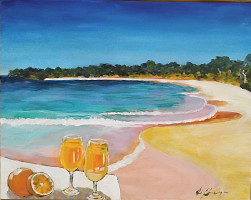 A painting of the bay